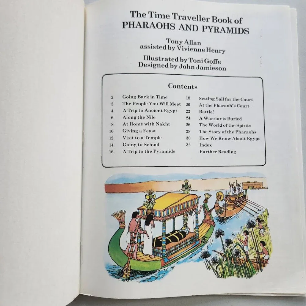 Time Traveller Book of Pharaohs and Pyramids Paperback Book History Comic Book